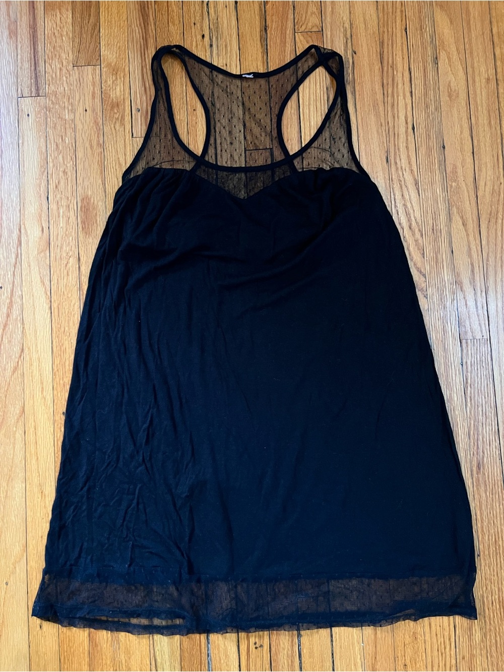 Swiss Dot Lace Accent Slip-dress / Camisole Top